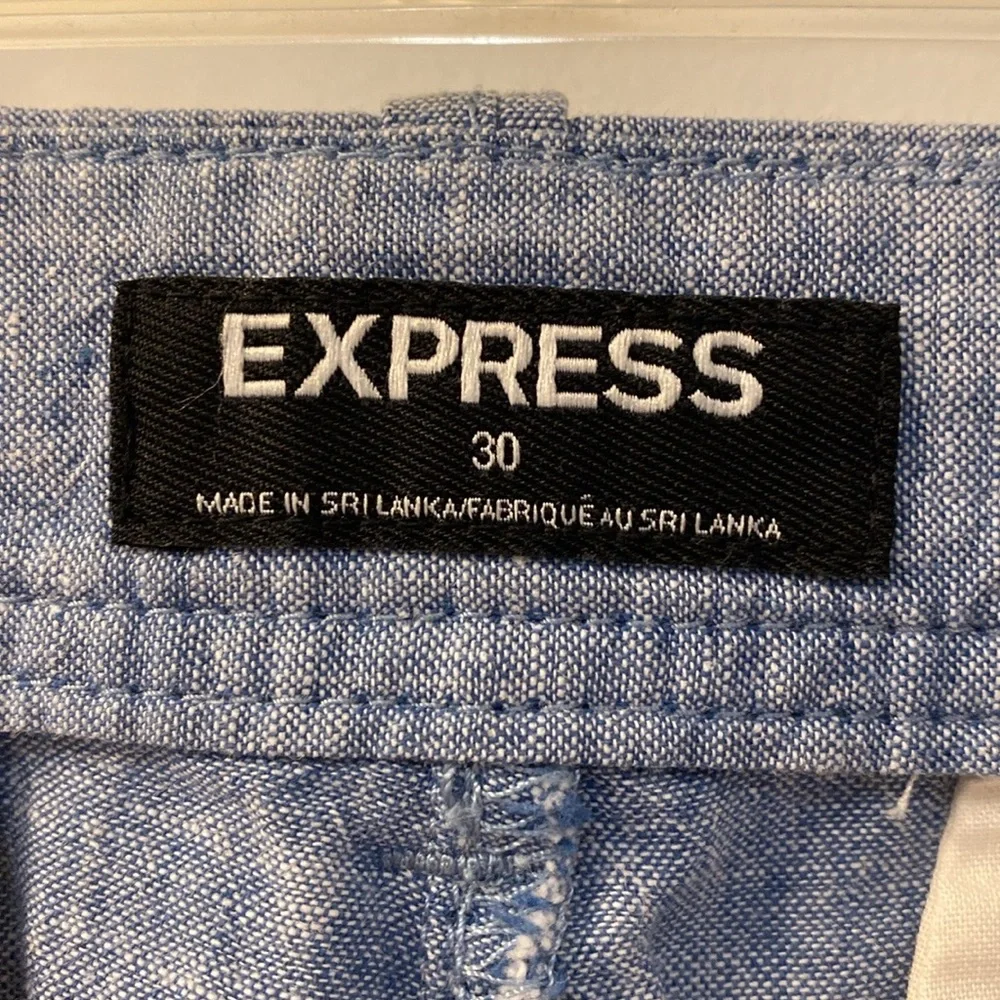 Express Men’s Blue Linen Shorts